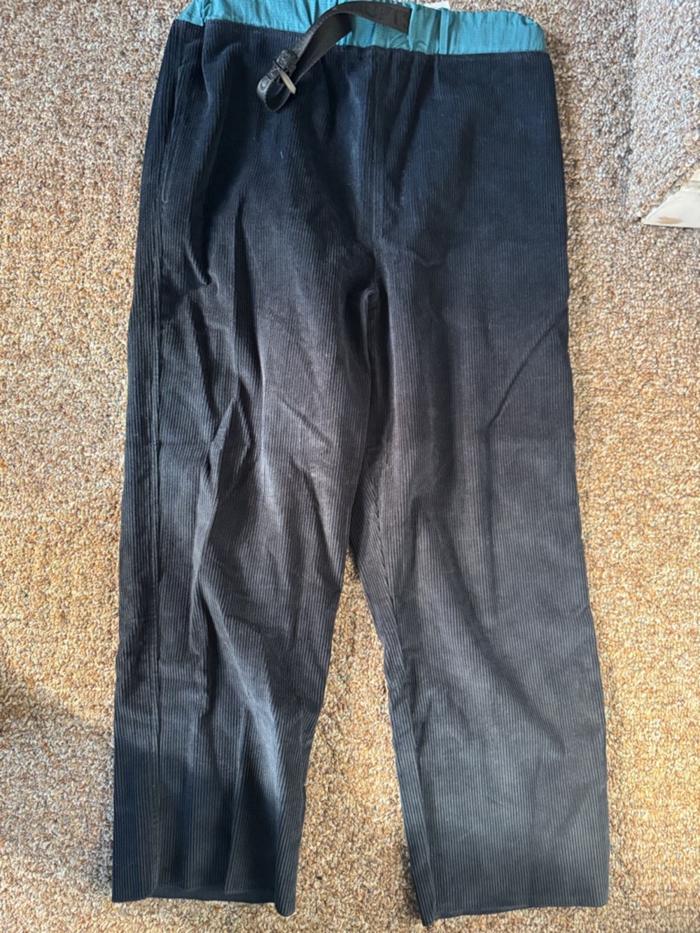 Men's CNCPTS Black Corduroy Pants with Elastic Waist